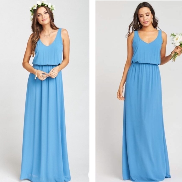 NWT Show Me Your Mumu Coastal Blue Kendall Maxi - Picture 1 of 8